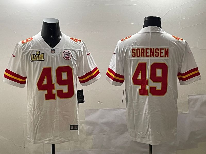 Men Kansas City Chiefs 49 Sorensen White Second generations 2025 Nike Limited NFL Jersey style 3